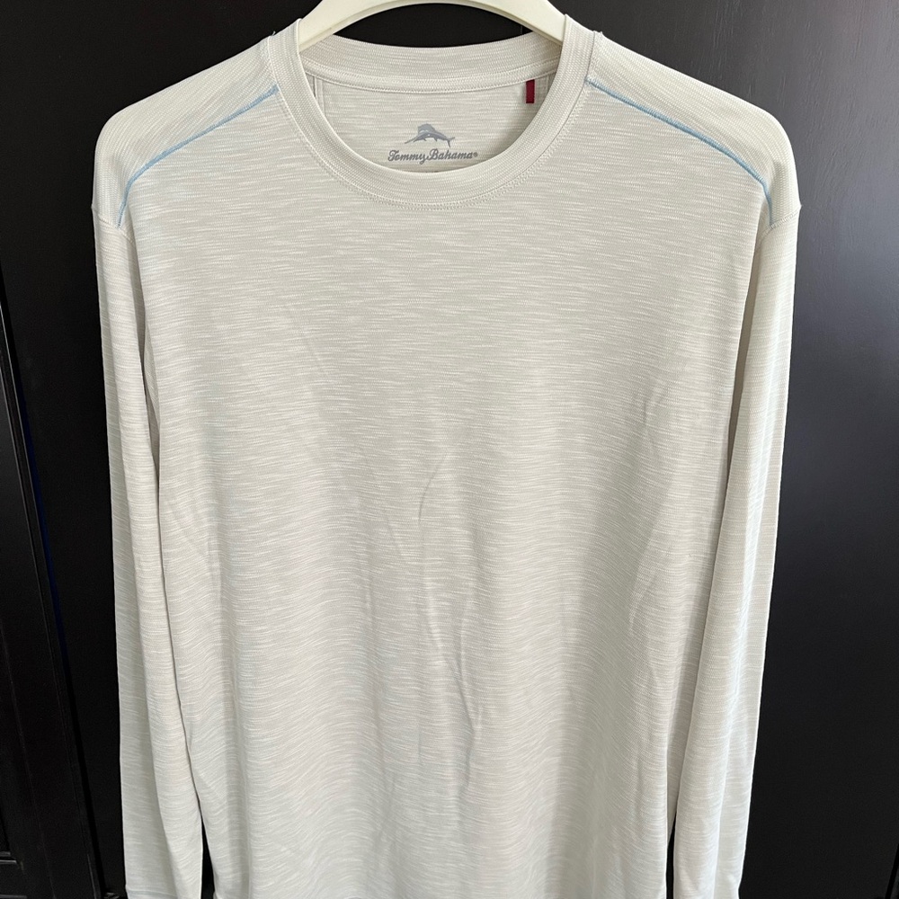 Tommy Bahama Men's Light Gray Long Sleeve Shirt